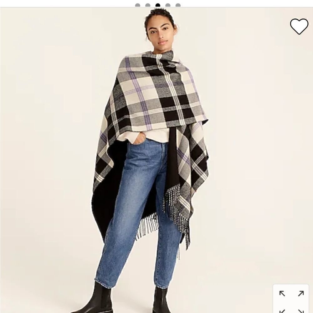 J CREW Wool Wrap Blanket Reversible NWT - Picture 2 of 6